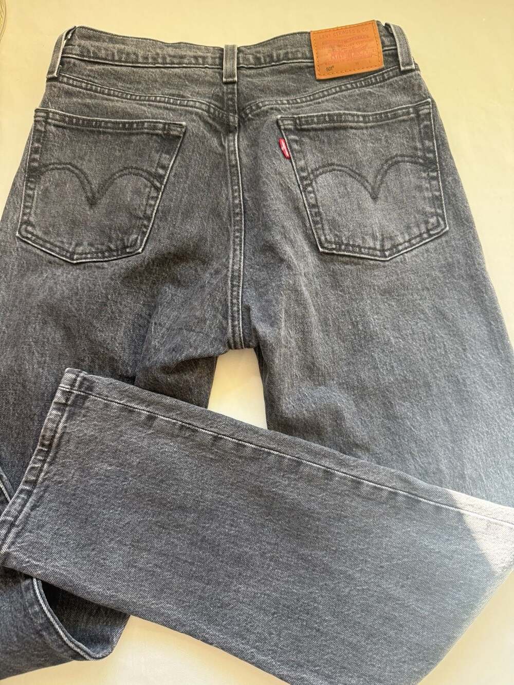Levi’s 501 Premium Washed Black Straight Leg Button Fly Jeans W27 L28